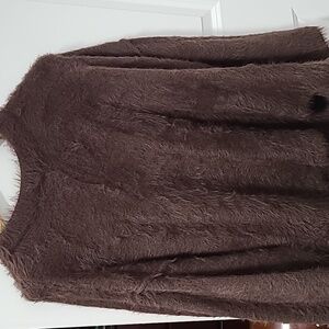 Free People Harrison Bunny Crew Sweater in Brown size M